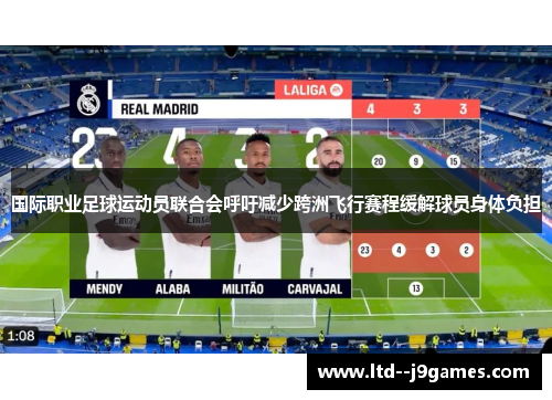 国际职业足球运动员联合会呼吁减少跨洲飞行赛程缓解球员身体负担